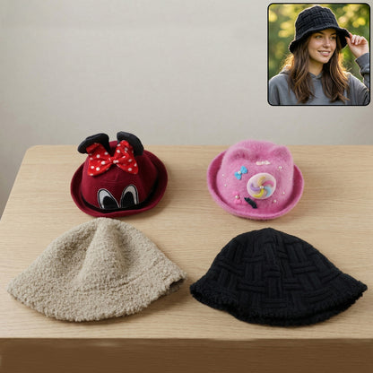 Wukusy bucket style cap for men, women, and kids in winter and summer, shown in a versatile outdoor setting.