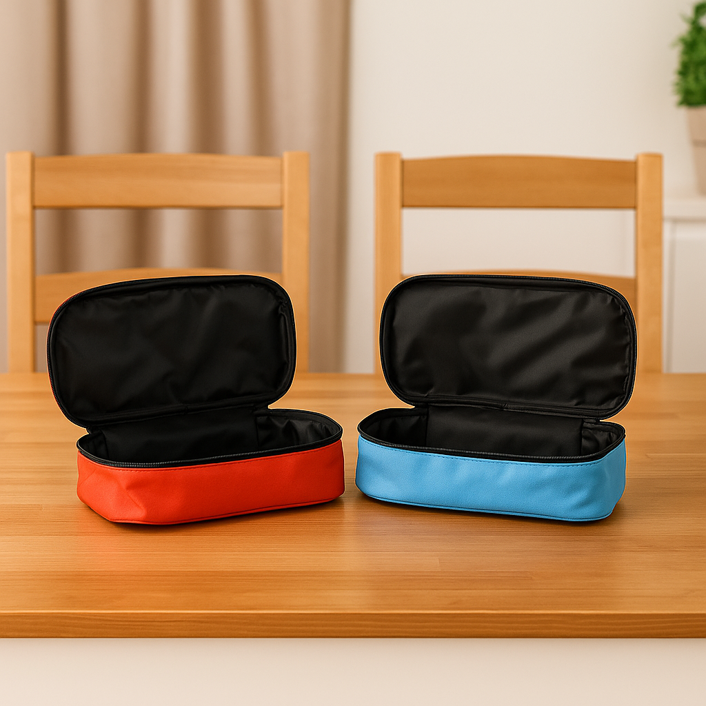 Wukusy insulated lunch box bag for office use, featuring a durable, premium quality design with a zip closure and carrying handle.