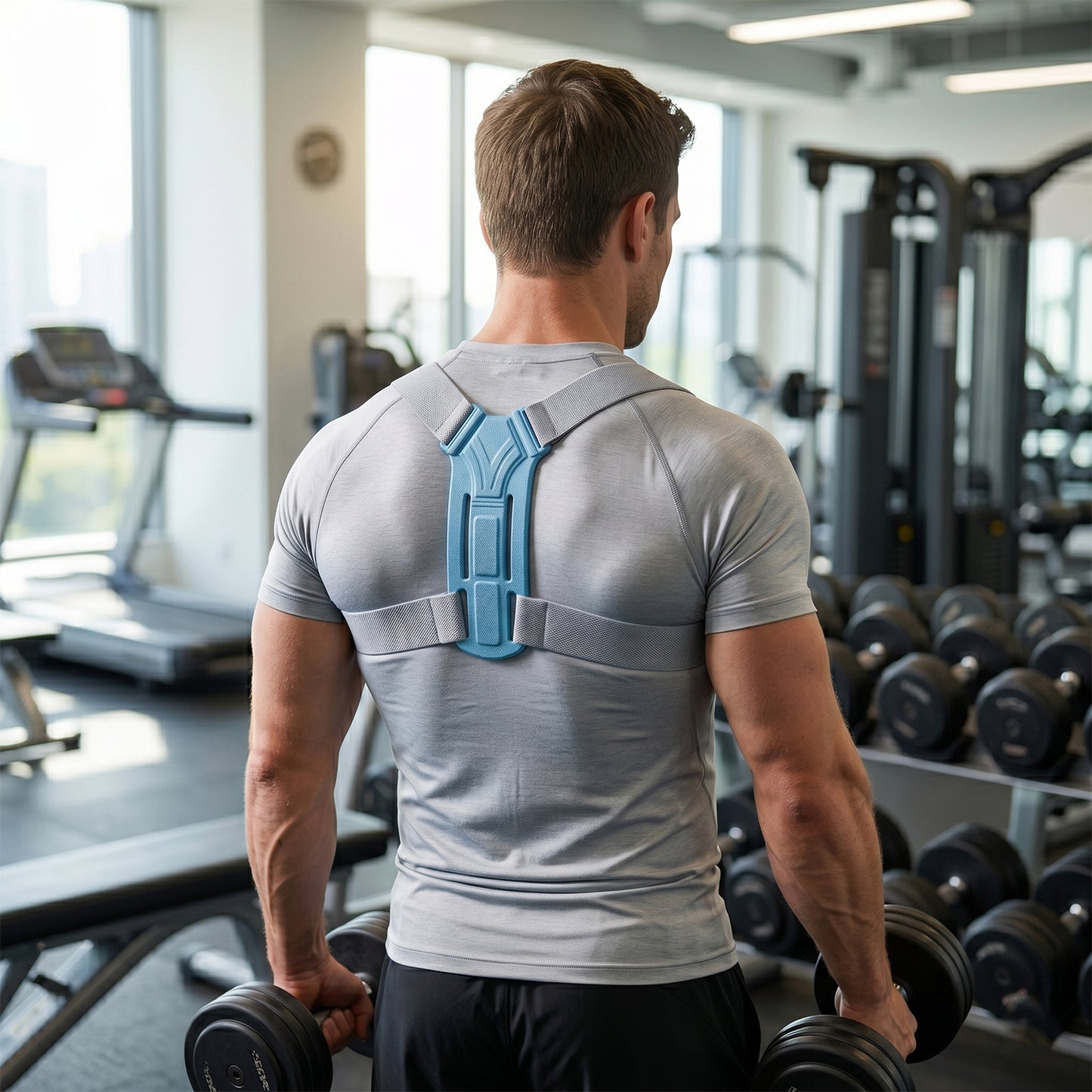 Wukusy ergonomic adjustable back posture corrector belt supporting improved posture and spinal alignment, in mixed sizes.