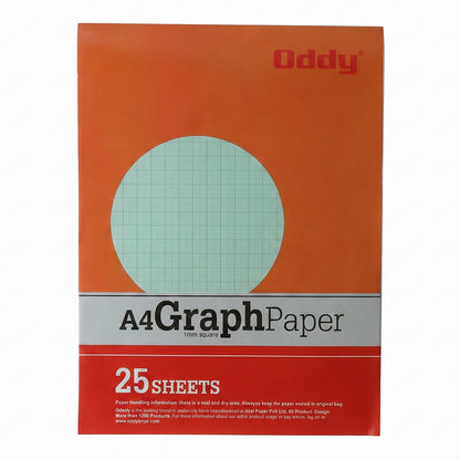Wukusy Oddy A4 graph paper pad with 1mm square grid, 25 sheets for drawing and note-taking, shown with grid lines visible on paper