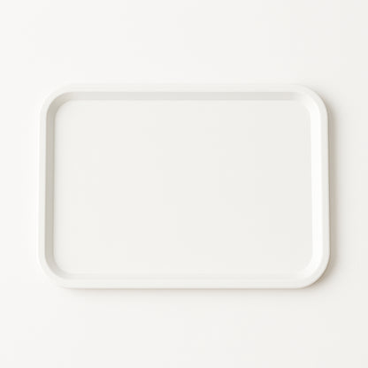 Wukusy plastic serving tray plate, 40x30 cm, durable kitchen tray with raised edges, ideal for serving food and beverages.