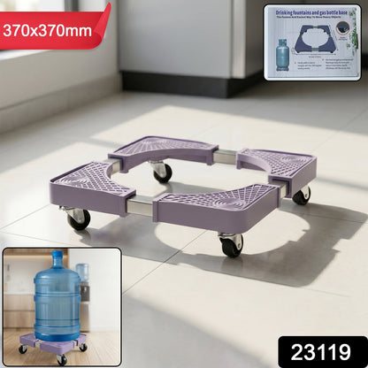 Wukusy washing machine stand with wheels, adjustable and movable base for fridge or washing machine, sturdy and easy to reposition