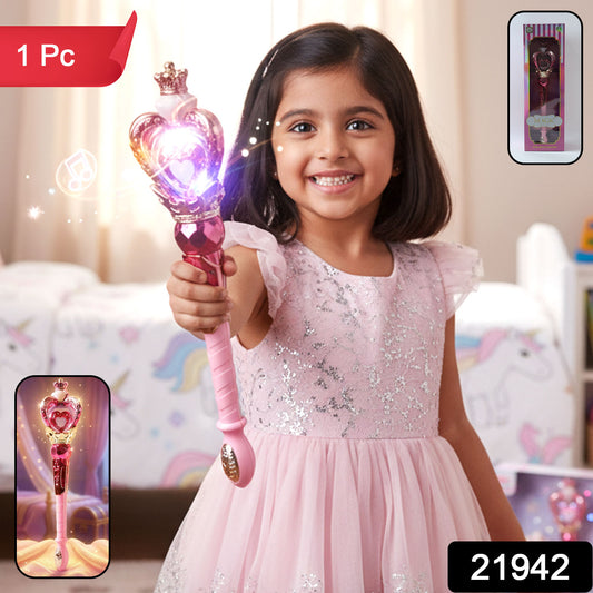 Wukusy Princess Magic Light Wand toy for kids with colorful glowing lights and a detailed princess design, batteries not included.