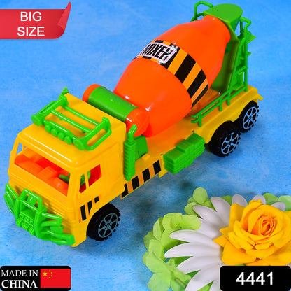 Wukusy cement mixer truck pushback toy for kids, durable plastic construction with colorful details, ideal for imaginative play