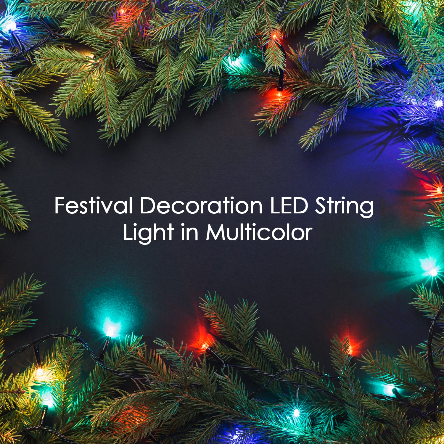 Wukusy 8m LED string lights for Diwali, wedding, Christmas decor, indoor and outdoor use, with warm white bulbs.