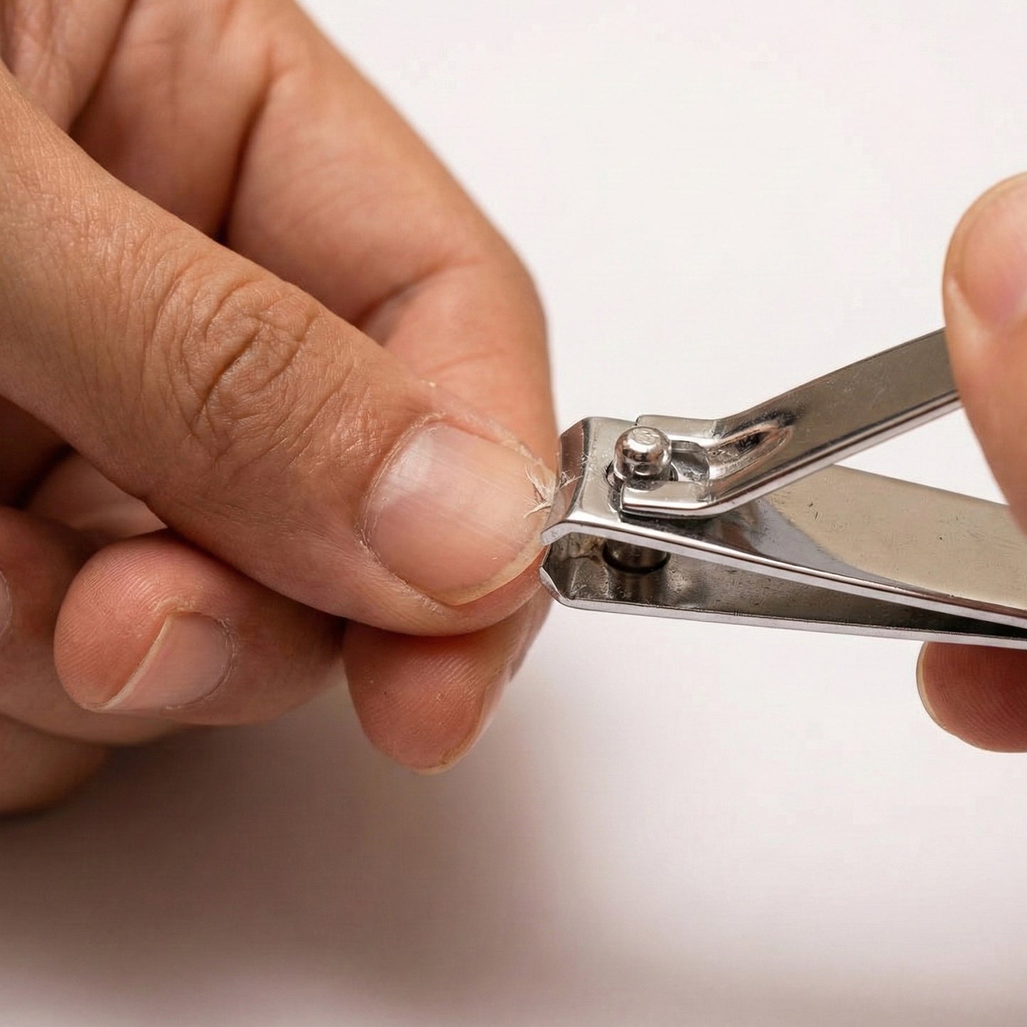 Wukusy premium heavy-duty stainless steel nail cutter with curved blade for precise trimming of fingernails and toenails.