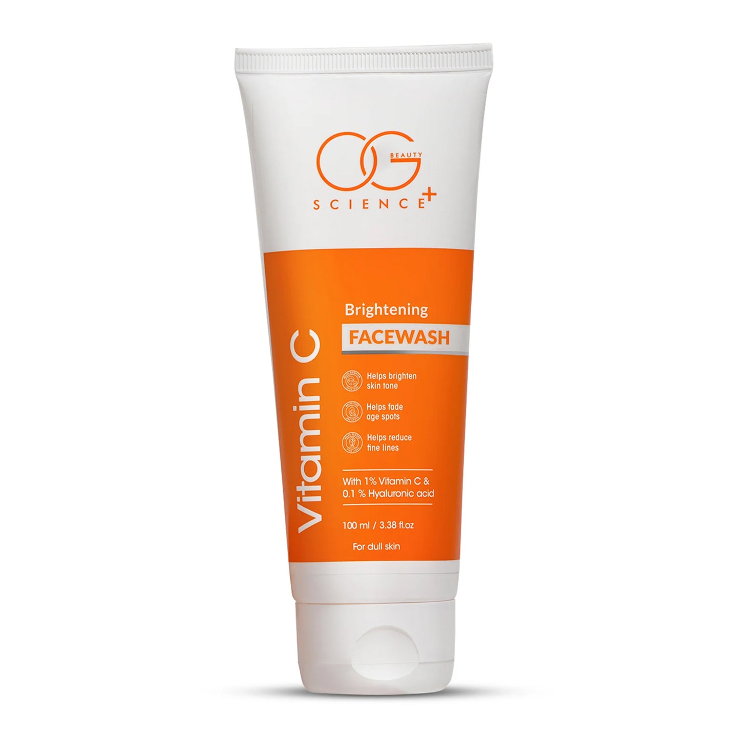 Wukusy Og Beauty Vitamin C Brightening Facewash in a 100ml bottle, designed for healthy, radiant skin and cleansing.