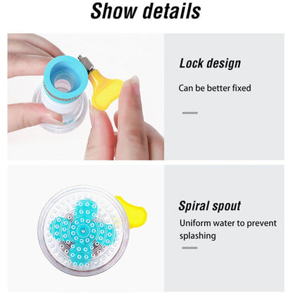 Wukusy 360-degree water-saving faucet expandable water valve splash regulator for kitchen sink.
