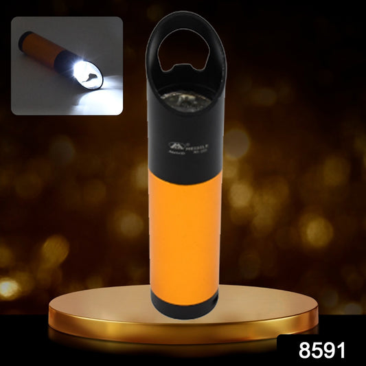 Wukusy portable mini flashlight with 9 LED lights, compact pen-style design, battery operated, ideal for emergency use.