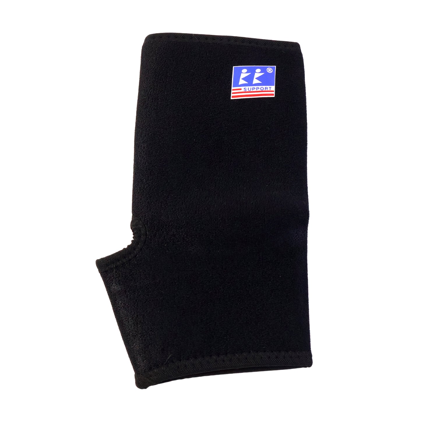 Wukusy adjustable open-patella knee support brace for sports, showing the black and gray brace with adjustable straps and open kneecap design.