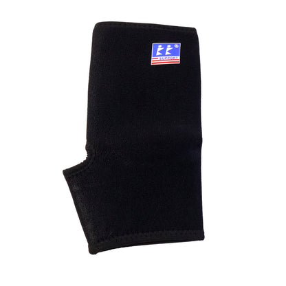 Wukusy adjustable open-patella knee support brace for sports, showing the black and gray brace with adjustable straps and open kneecap design.