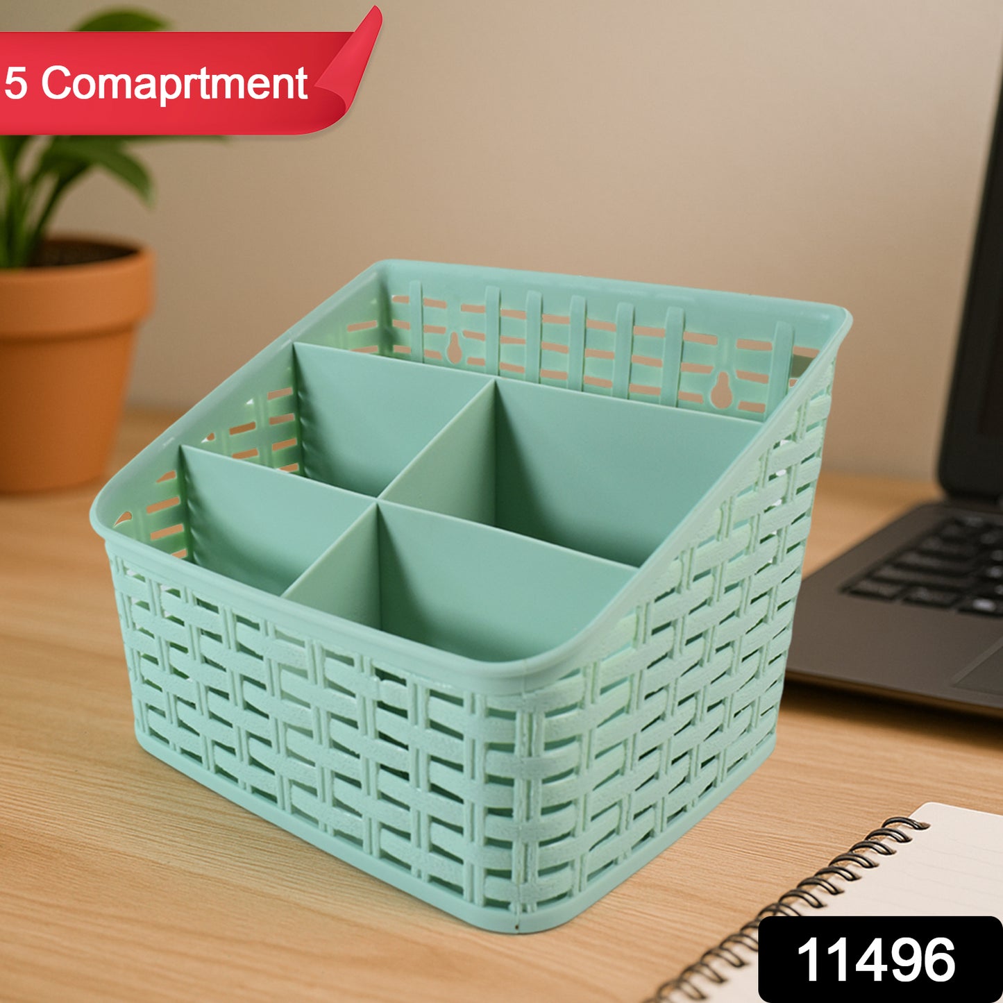 Wukusy Apex Premium multipurpose divider holder with five-section compartments for office organization and desk storage.