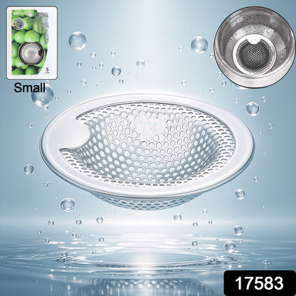 Wukusy stainless steel kitchen sink drain strainer stopper, small size, designed to prevent clogs and catch debris in the sink.