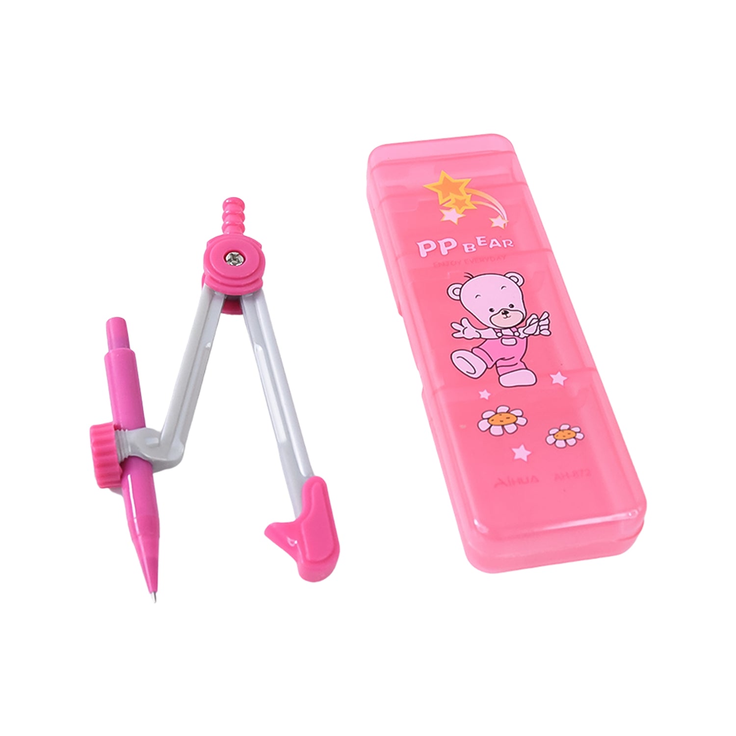 Wukusy 3-in-1 kids' geometry compass set with office tools, including compasses and drawing accessories, for precise geometric drawing.