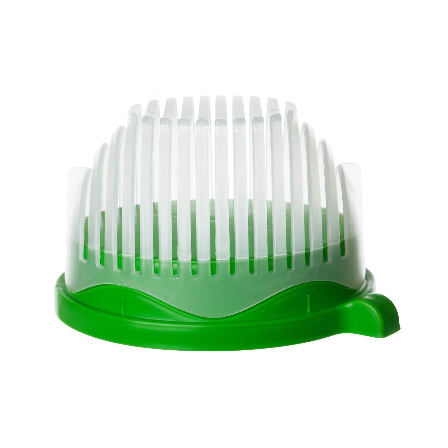 Wukusy plastic 60 seconds salad cutter and maker in a bowl, designed for quick and easy salad preparation in the kitchen