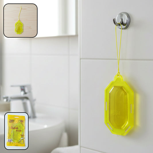 Wukusy citrus gel bathroom air freshener hanging on wall, 9.5g gel scent diffuser for freshening bathroom air