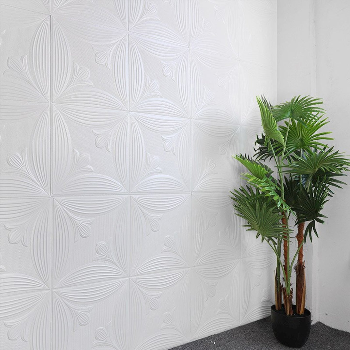 Wukusy 9276 3D foam wallpaper sticker panels with square design, ideal for living room, bedroom, furniture, or door decor.