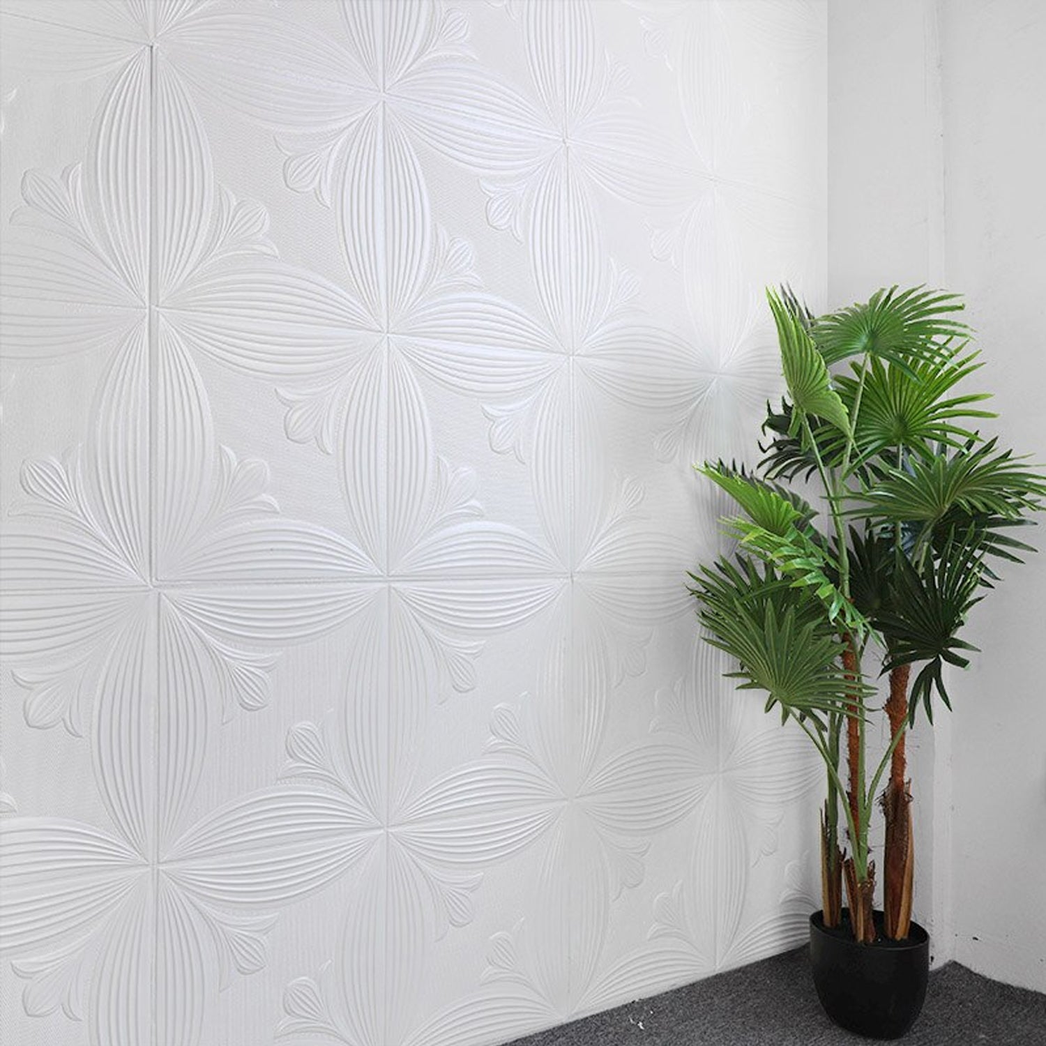 Wukusy 9276 3D foam wallpaper sticker panels with square design, ideal for living room, bedroom, furniture, or door decor.