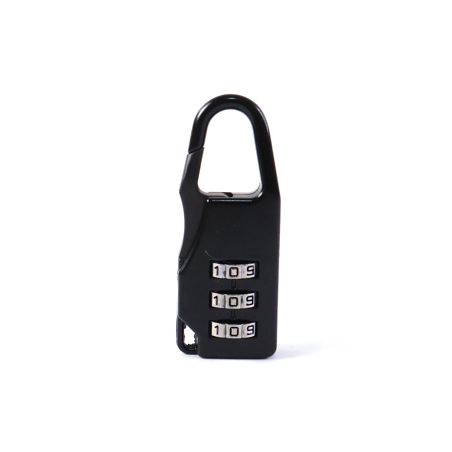 Wukusy Secure 3-digit Combination Travel Lock showing metal body and combination dials on a white background.