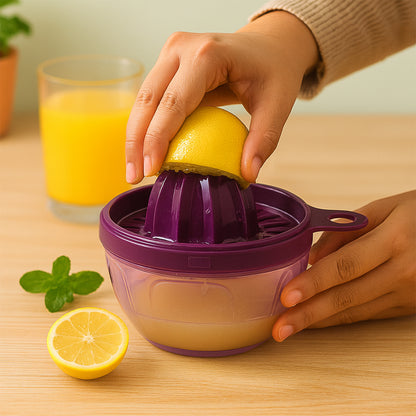 Wukusy Supermom Little Hand Juicer 650ml for home and kitchen use, showing compact design and vibrant color in a well-lit setting.