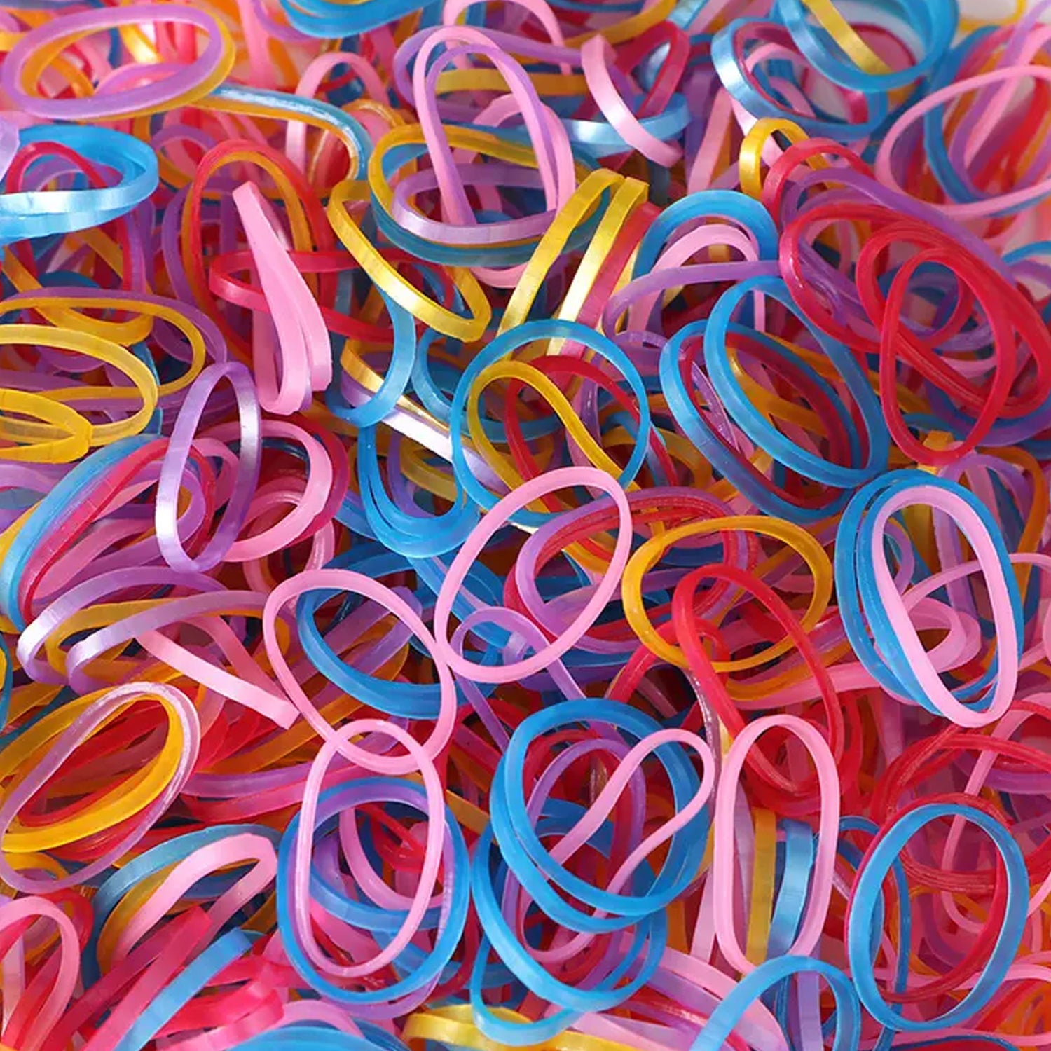 Multicolor Wukusy elastic rubber bands for office, kitchen, and stationery, flexible, reusable, and unbreakable nylon elastic bands.
