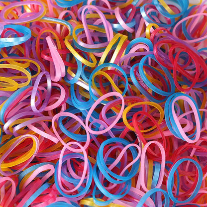 Multicolor Wukusy elastic rubber bands for office, kitchen, and stationery, flexible, reusable, and unbreakable nylon elastic bands.