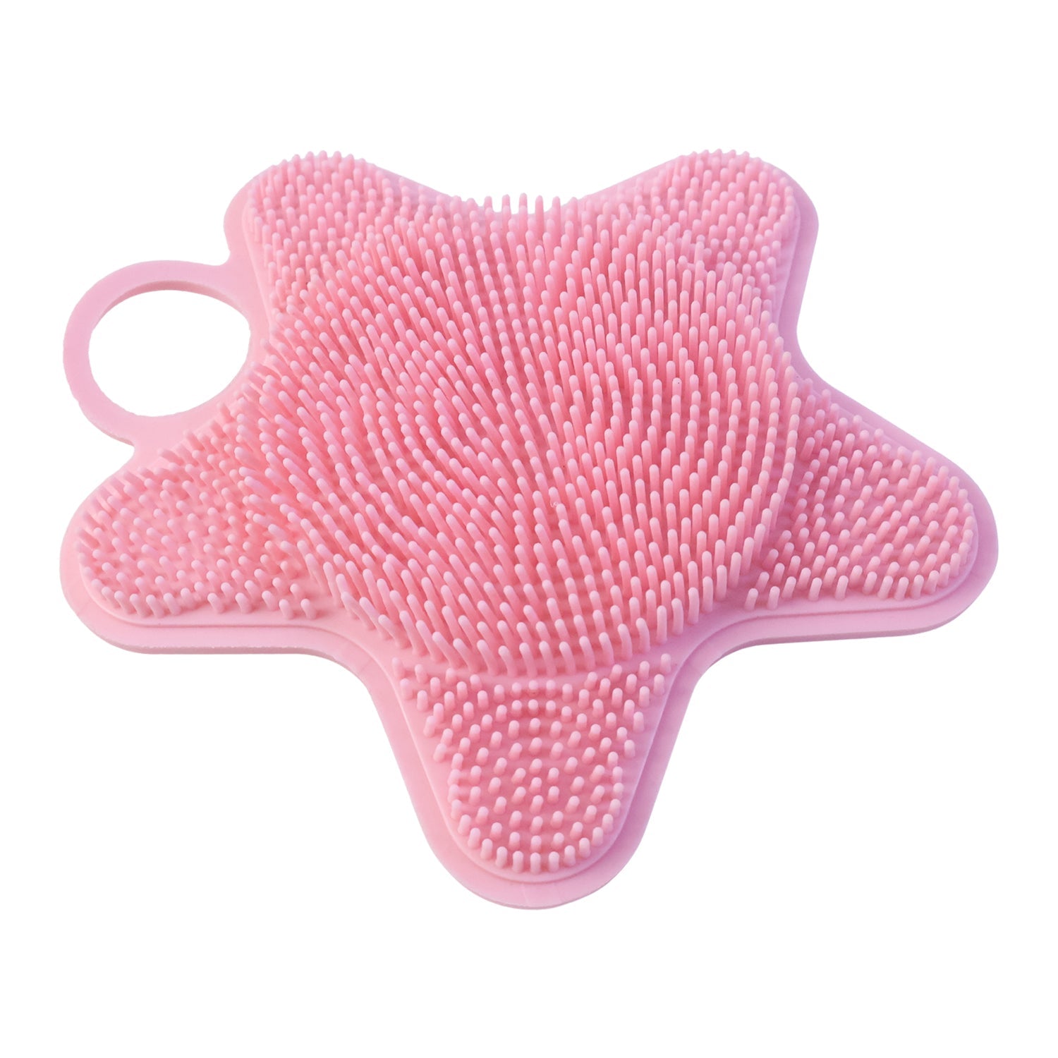 Wukusy 3-in-1 silicone scalp massager brush for face, hair, and body cleansing, featuring soft silicone bristles and ergonomic design.