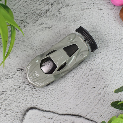Colorful metal mini car toy by Wukusy with free wheel design, perfect for children, showcasing a multicolor toy vehicle.
