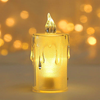 Wukusy 6240a simple crystal candles for home decoration, featuring elegant candle lights on a decorative surface.