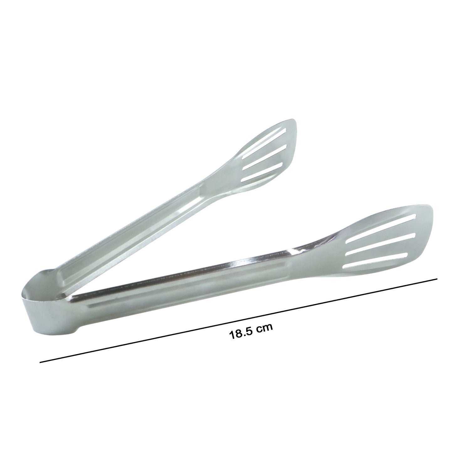 Wukusy stainless steel kitchen serving tongs, 1-piece with a sleek design, ideal for serving salads and appetizers.