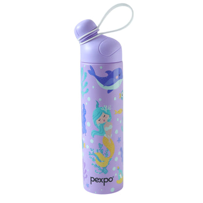 Wukusy Pexpo Pico Art stainless steel water bottle, 500ml, with printed hot and cold insulated design, featuring colorful artwork.