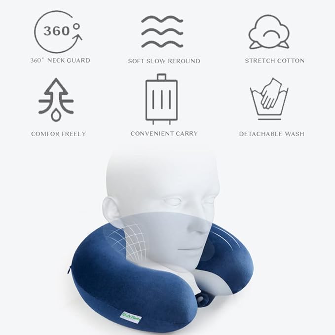 Cute cartoon travel neck pillow from Drpshippr's Women's Collection, designed for boys and girls for comfortable travel.