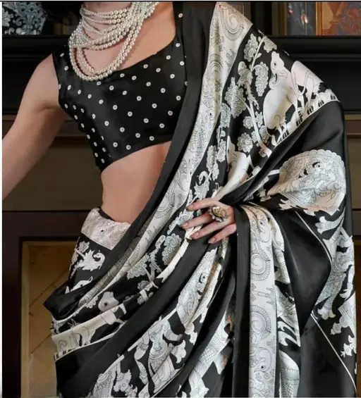 Soft and smooth semi Gajji silk saree from Drpshippr's women's collection, featuring elegant design and luxurious fabric.