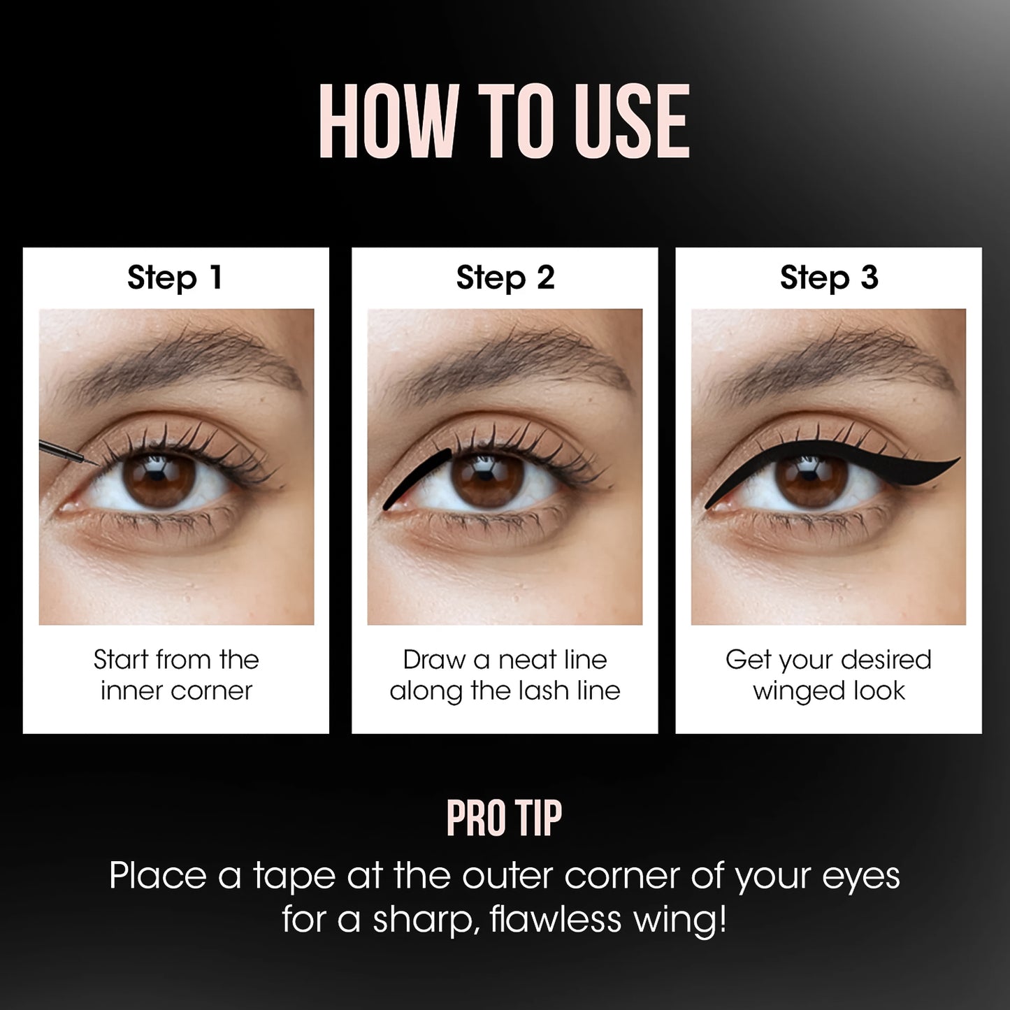 Wukusy Og Beauty Mystic Eyeliner in 4.5ml with applicator, sleek black liquid eyeliner for precise eye makeup application.