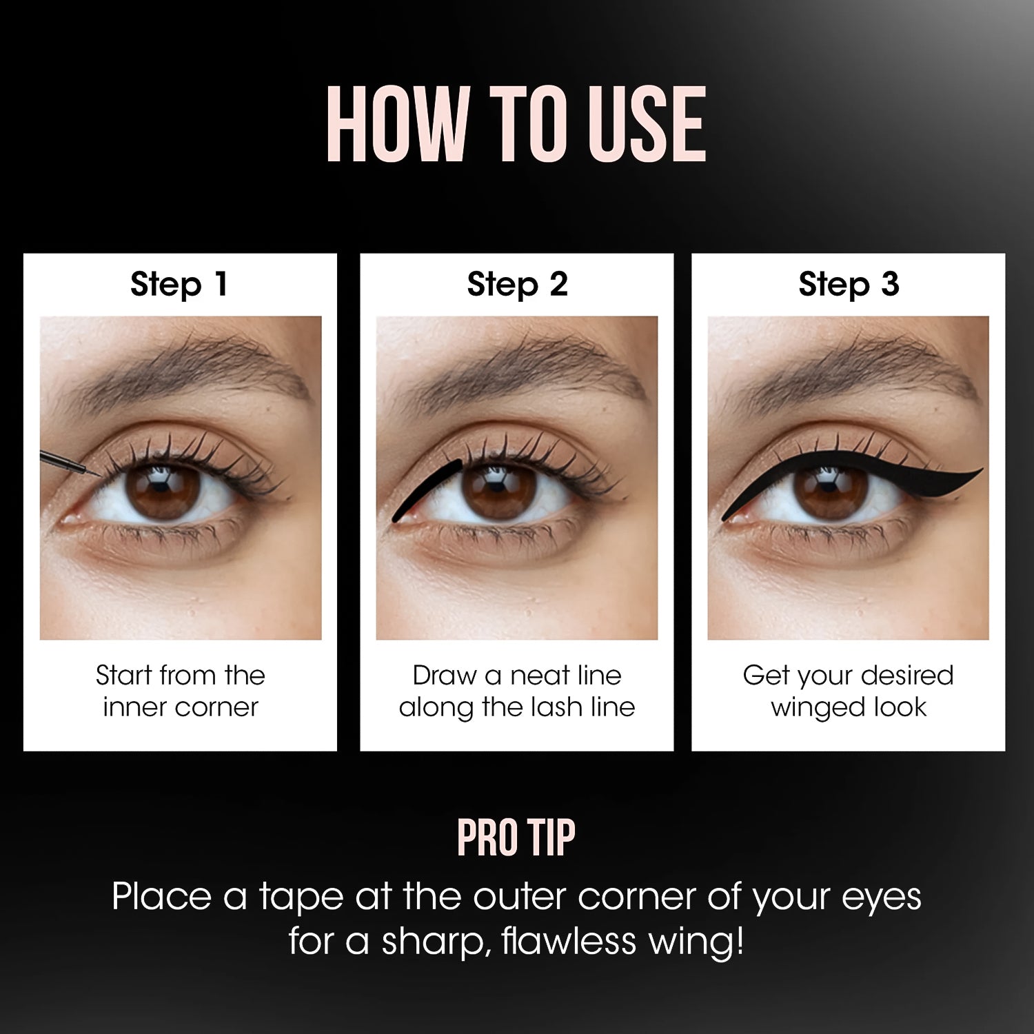 Wukusy Og Beauty Mystic Eyeliner in 4.5ml with applicator, sleek black liquid eyeliner for precise eye makeup application.
