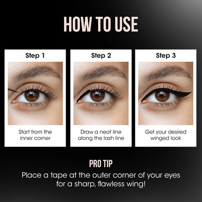 Wukusy Og Beauty Mystic Eyeliner in 4.5ml with applicator, sleek black liquid eyeliner for precise eye makeup application.