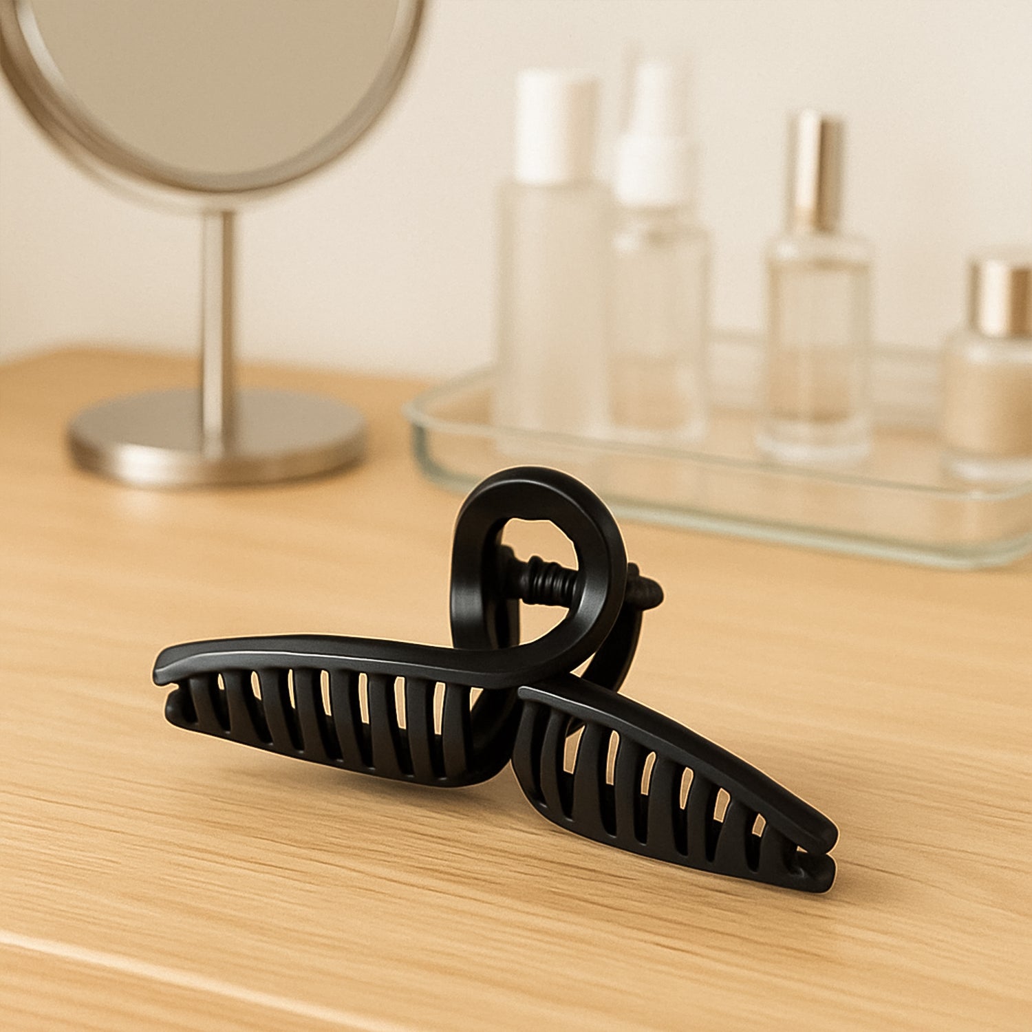 Wukusy plastic hair claw clip in mixed colors and designs, strong and durable for secure hair styling.