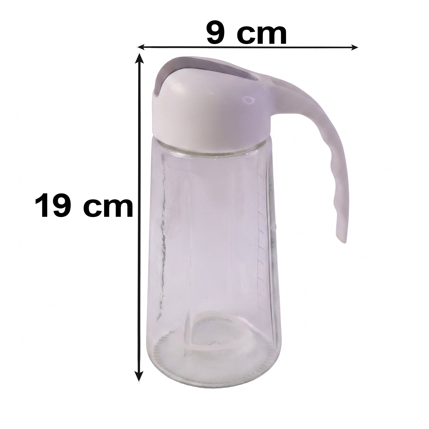 Glass Oil Dispenser Bottle With Auto Open Close Spout Lid And Easy Handle (1 Pc)