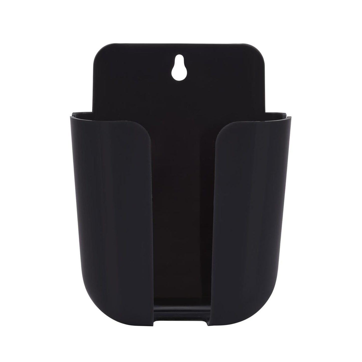 Wukusy 6124 wall-mounted storage box for remote and mobile accessories, multicolour organizer case, mounted on a wall.