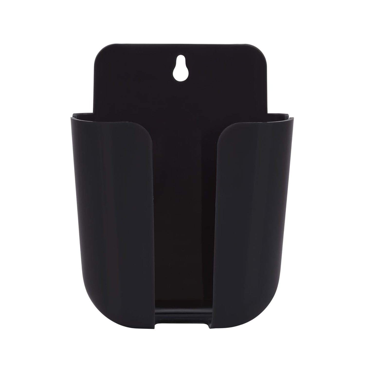 Wukusy 6124 wall-mounted storage box for remote and mobile accessories, multicolour organizer case, mounted on a wall.