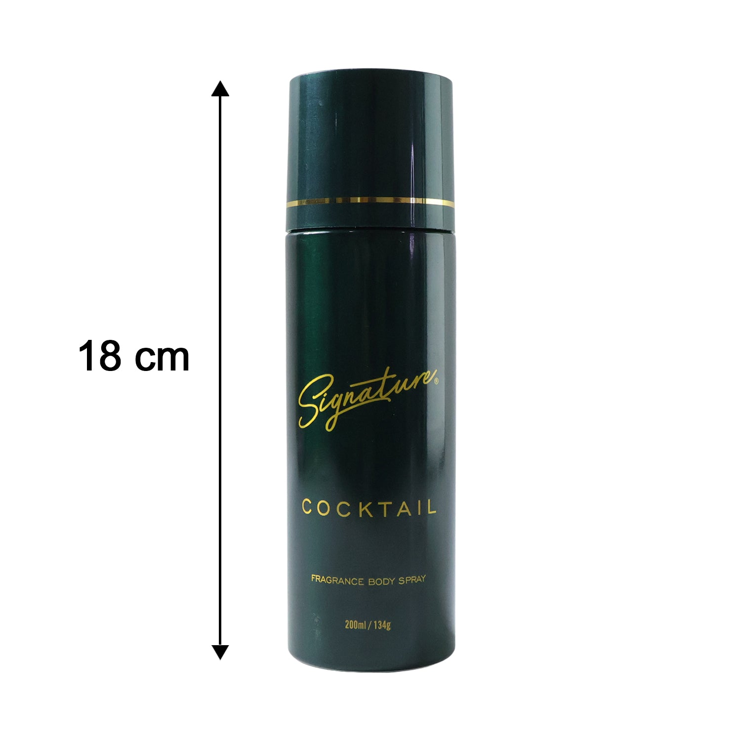 Wukusy Signature Cocktail deodorant body spray 200ml bottle with colorful label and spray nozzle on a white background.