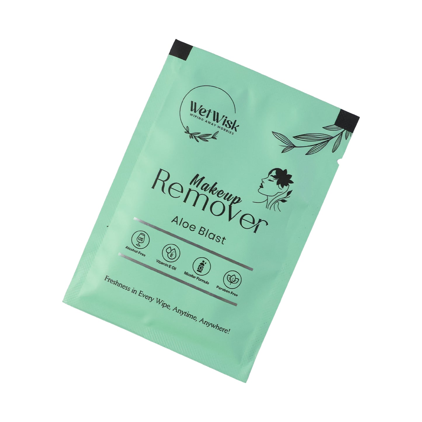 Wukusy makeup remover wet wipes for facial cleansing, single pack, soft and gentle cloth for removing makeup and dirt from skin.