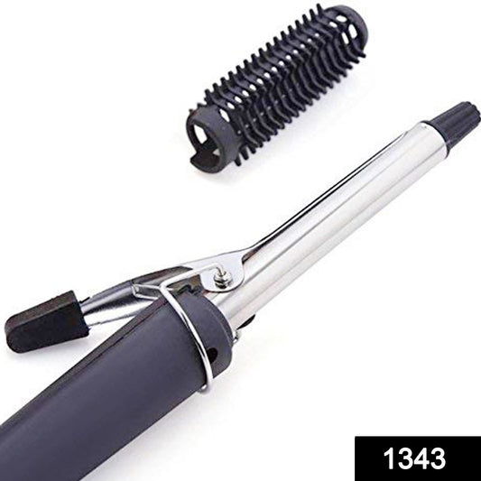 Black Wukusy 1343 Hair Curling Iron rod for women, showcasing the curling iron with a sleek design and textured handle.