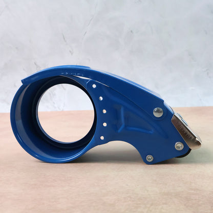 Heavy-duty Wukusy tape dispenser with cutter, black plastic design for easy tape cutting and dispensing.