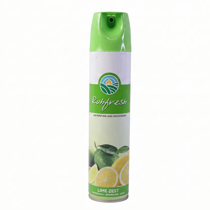 Wukusy Lime Zest air freshener spray bottle, 220ml, with fresh lime scent visible in a sleek container.