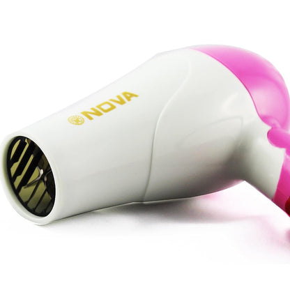 Drpshippr Nova NV-1290 foldable 1000W professional hair dryer with two-speed control, multicolor, designed for women.