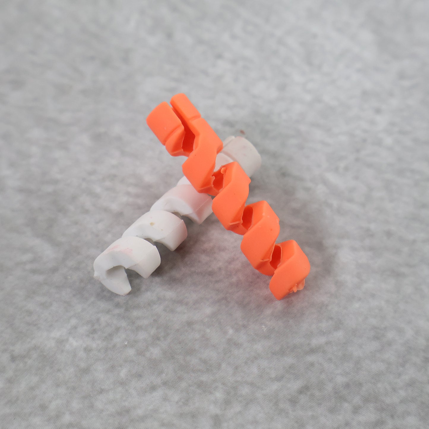 Wukusy anti-fray spiral cable protector set of 2 for mobile accessories, flexible protective sleeves for charging cables.