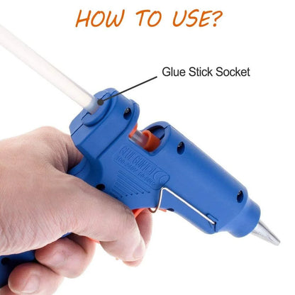 Set of 10 transparent hot melt glue sticks from Wukusy, showing clear adhesive sticks suitable for craft and repair projects.