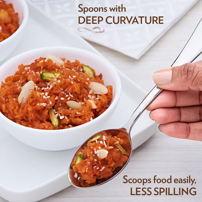 Set of three Wukusy Everyday Dining Spoons for home and kitchen use, featuring sleek stainless steel design.