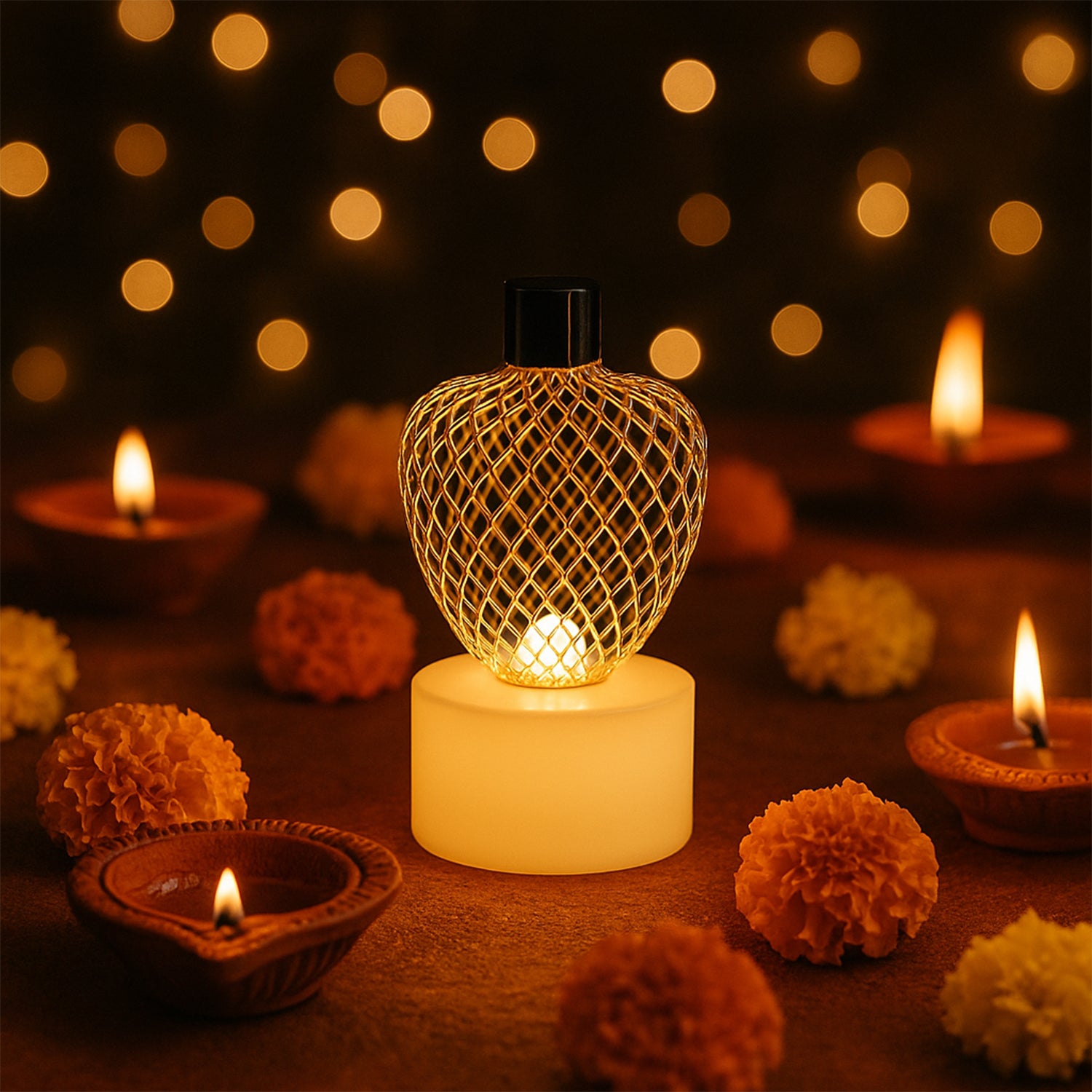 Set of 12 Wukusy decorative apple-shaped LED tealight candles for home decor, featuring warm glow and charming apple design.